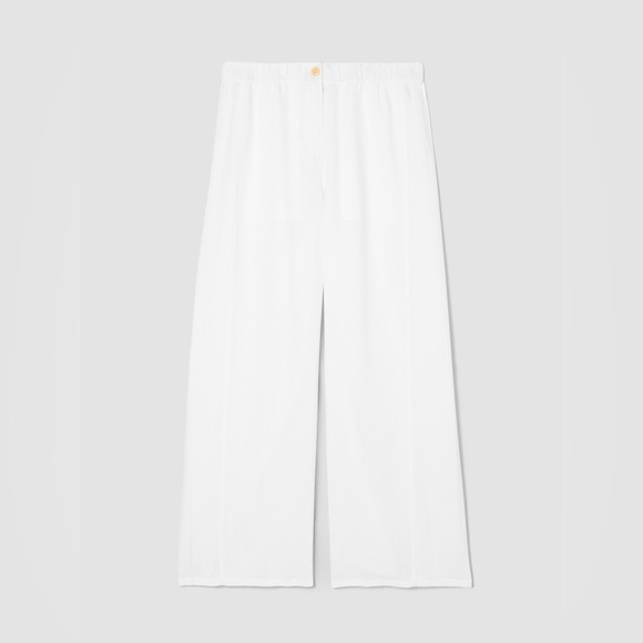 NWT Eileen Fisher Organic Linen Wide-Leg Trouser Pant - Picture 3 of 7